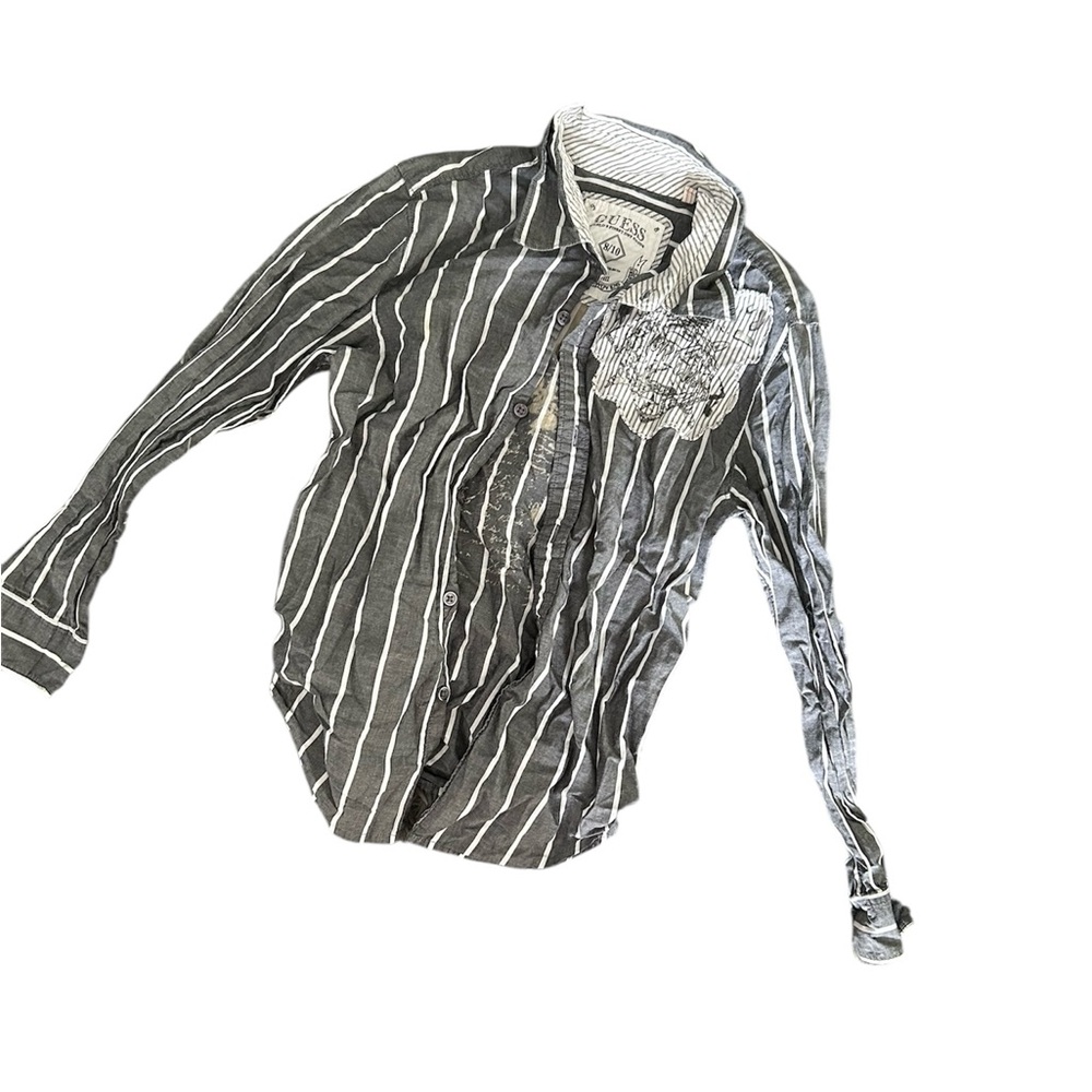 Guess Monochrome Striped Shirt